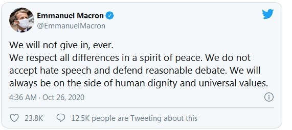 Macron tweet