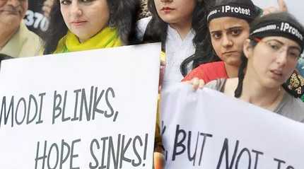  Kashmiri Pandits protest