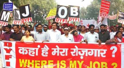 unemployment protest India