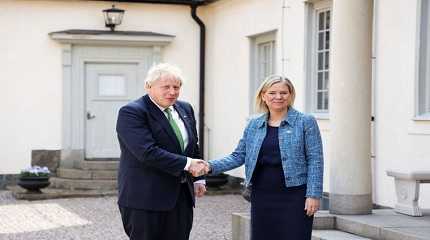 Boris Johnson and Magdalena Andersson