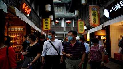 People wearing face masks