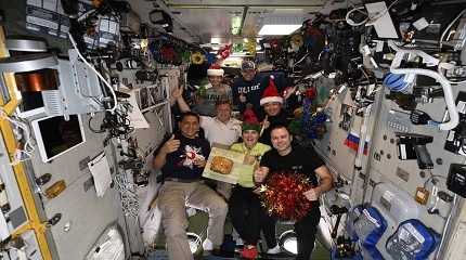 ISS crew celebrated the New Year
