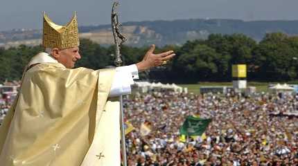 Pope Benedict XVI leaves his homeland
