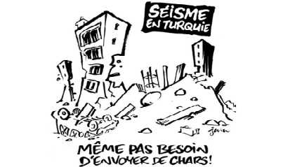 Charlie Hebdo mocking Turkey earthquake