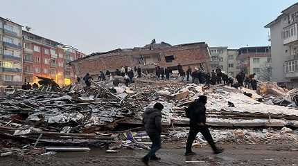 collapsed buildings