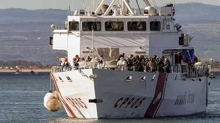 Italian coast guard ship