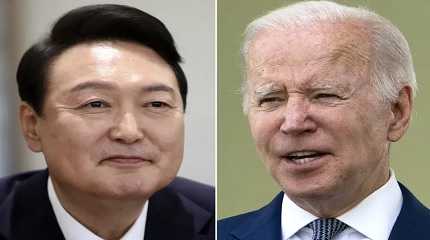 Joe Biden and Yoon Suk Yeol