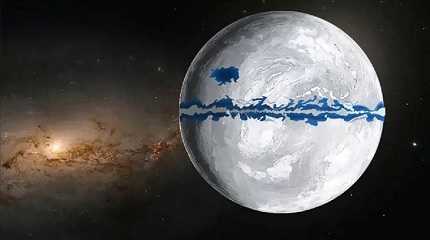 illustration shows Earth during the Marinoan Ice Age