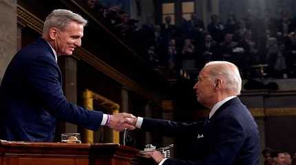 Biden with Kevin McCarthy