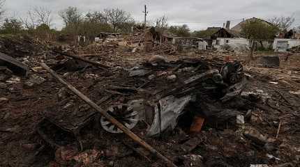 residential area hit by a Russian military strike