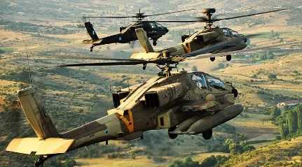 Apache helicopters of the Israeli Air Forces