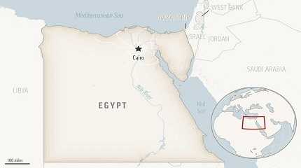 This is a locator map for Egypt with its capital, Cairo.