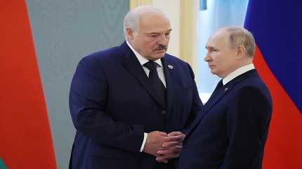 Alexander Lukashenko with Vladimir Putin