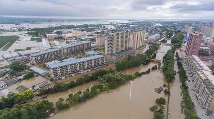 flood water cover Yanshou county