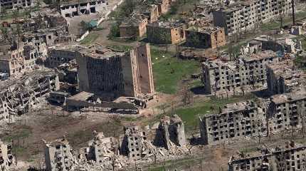 destroyed building