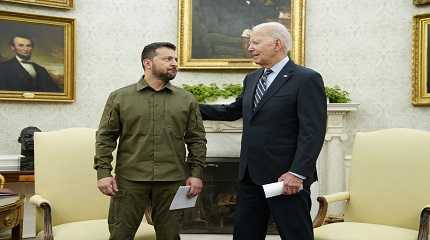 Joe Biden and Volodymyr Zelenskyy