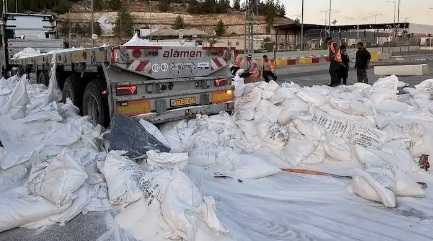 Palestinian aid destroued by zionists