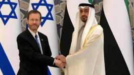  Israeli Prez Isaac Herzog n Sheikh Mohamed Bin Zayed Al Nahyan