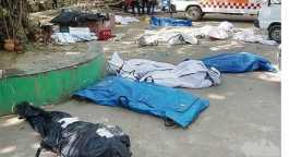Corona dead bodies littered India