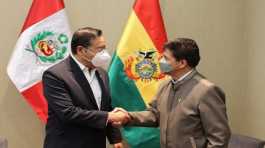 Presidents Pedro Castillo Terrones of Peru and Luis Arce Catacora of Bolivia