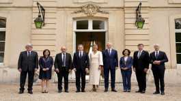 Antony Blinken, Gina Raimondo, and Margrethe Vestager, and Valdis Dombrovskis, Jean-Yves Le Drian and other guests