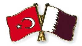 Qatar n Turkey flags