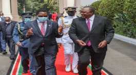 Uhuru Kenyatta with Hakainde Hichilema
