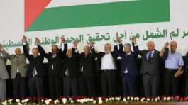 Abdelmadjid Tebboune n leaders of 14 Palestinian groups
