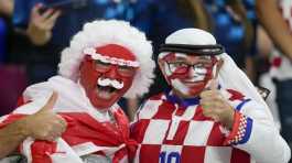 Croatia and Canada fans cheer ahead
