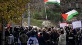 Demonstration against illegal Jewish settlements in Jerusalem