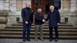 Volodymyr Zelenskiy welcomes Andrzej Duda and Gitanas Nauseda