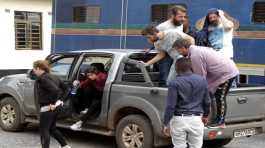 eight Croatian outside the court in Ndola