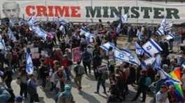 Israelis demonstrated against the government