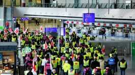 Workers strike airports