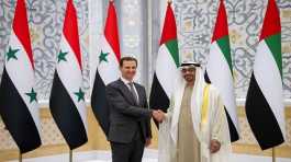 Bashar al Assad with Mohamed bin Zayed Al Nahyan
