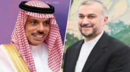 Saudi and Iran FMs Faisal Bin Farhan n Hossein Amir Abdollahian