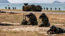 South Korea marines participate in amphibious exercise