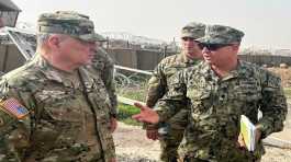 U.S. Army General Mark Milley speaks with forces in Syria 