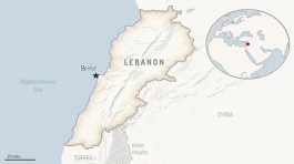 map for Lebanon