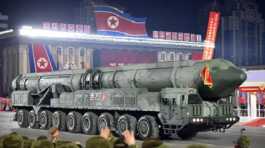 missile is displayed a military parade