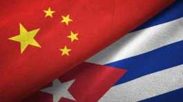 Cuba and China flags