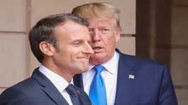 Emmanuel Macron with Donald Trump