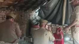 Police talking to Arun Maurya's aunt