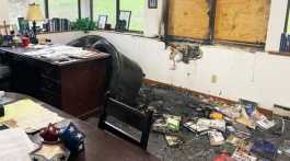 firebombing of Madison office building by Indian