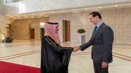 Bashar al Assad  with Faisal bin Farhan