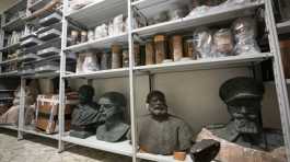 Busts of Italian military officers and high prelates from the Italian colonialist