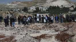 Jib Al-Deeb School after its demolition by Israeli authorities