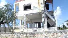damaged home where Turkish intelligence forces claim they had killed Abu Hussein al Qurashi