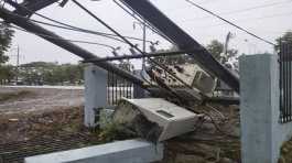 electrical transformer damaged by Cyclone Mocha lines