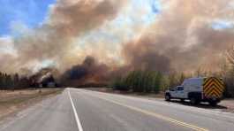 wildfire near  Alberta